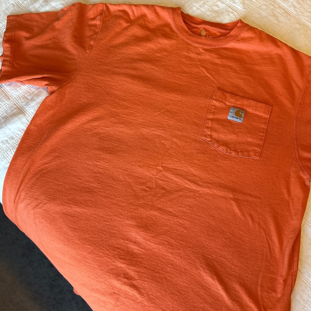 Carhartt Men's Vibrant Orange Short Sleeve Tee - Picture 5 of 6